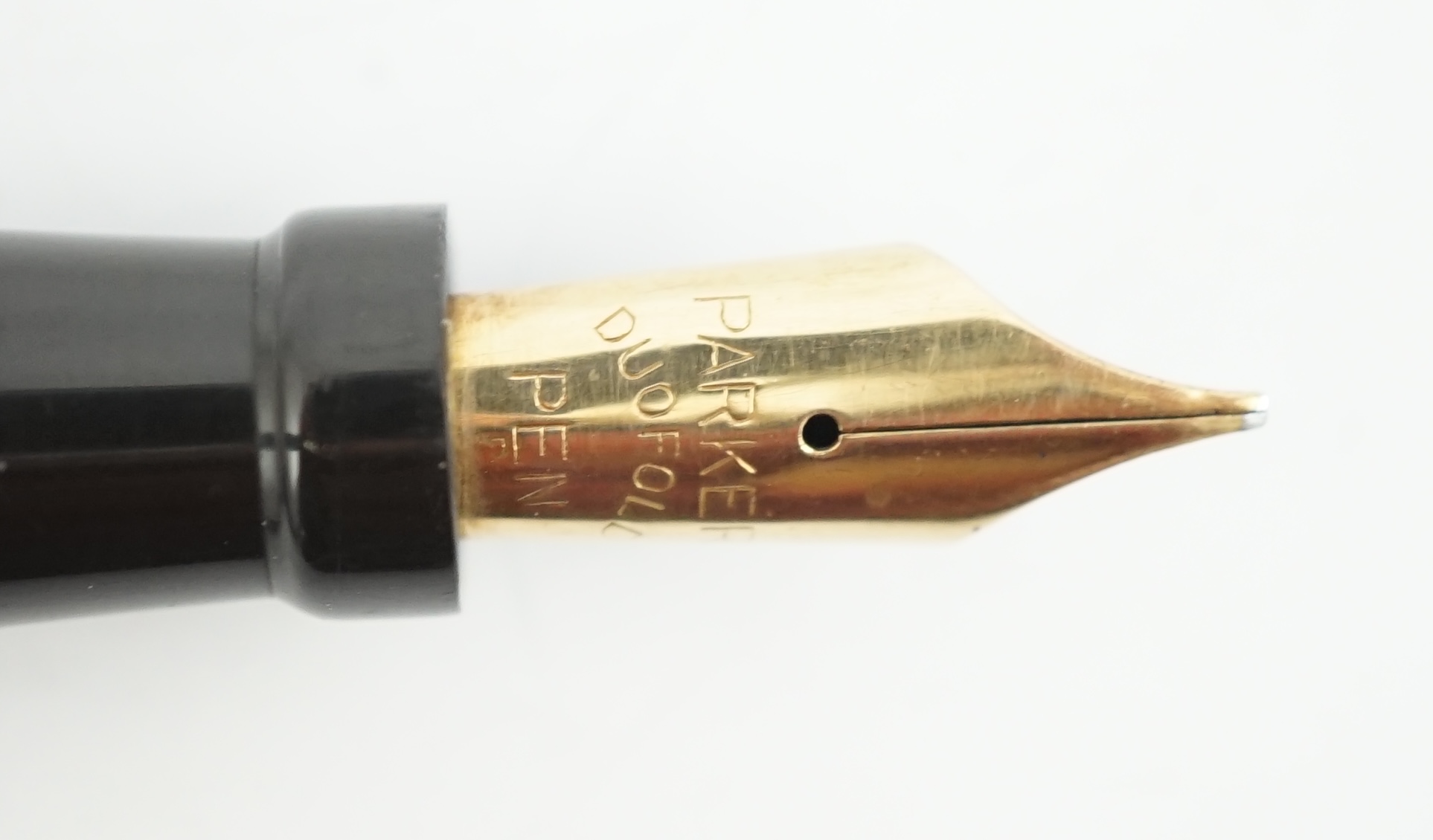 A Parker Duofold Lucky Curve Senior in black